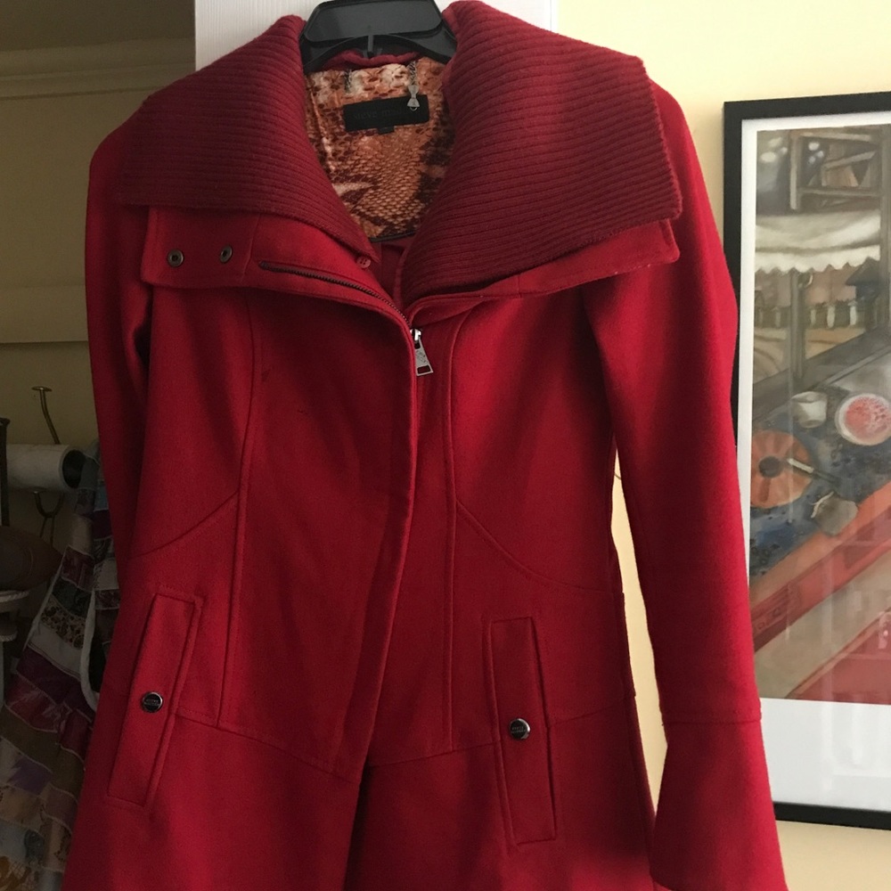 Steve Madden wool jacket w/ detachable cowl neck